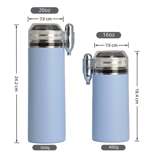Gasificador de agua portátil al vacío de acero inoxidable de 750ml