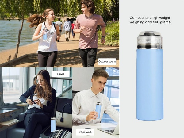 Gasificador de agua portátil al vacío de acero inoxidable de 750ml