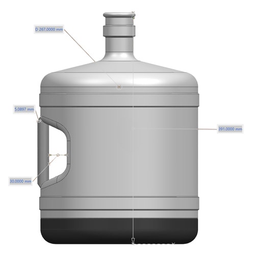 Jarra de agua de acero inoxidable de 4 galones
