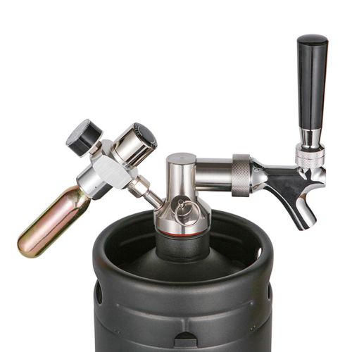 Dispensador de Cerveza para Mini Barril de Acero Inoxidable con Válvula de Presión a 30psi