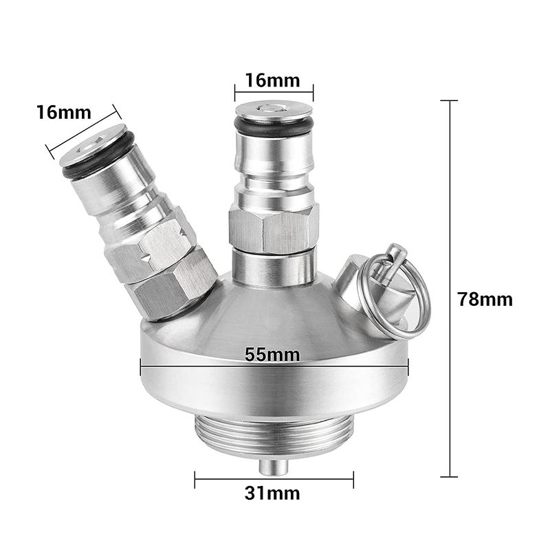 Lanza de Doble Bloqueo de Bola de Acero Inoxidable/Conector de Acoplamiento Rápido para Barril de Cerveza