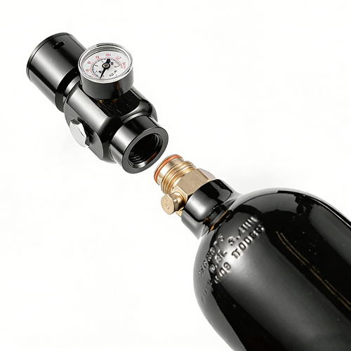 Regulador de CO₂ de baja presión Mini HPA para tanques de paintball (diseño de respuesta rápida)